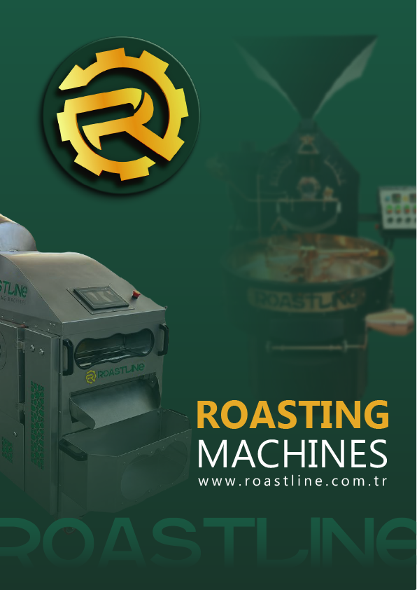 Roastline ustası kavurma makinesini çalıştırırken